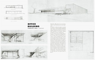 A presentation of the plans for an office building by Thornton Abell, January 1949 