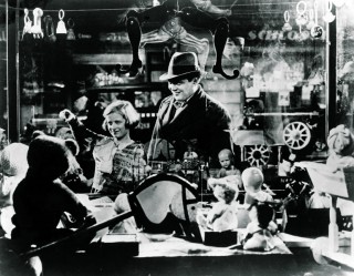 <strong>Still from 'M' (1931)</strong><br /> Hans Beckert (Peter Lorre, right) leads Elsie Beckmann (Inge Landgut) to her death. He is the archetypal film killer, a mixture of guilt and innocence, who says at some point, "I always feel that somebody is following me... It is myself... Following me."