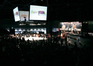 An audience of thousands watched the spectacle of GOAT being unveiled to the US market at Art Basel Miami Beach in December 2003.