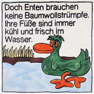 Kippenberger Martin Kippenberger, <em>But ducks need no cotton socks</em>, 1977