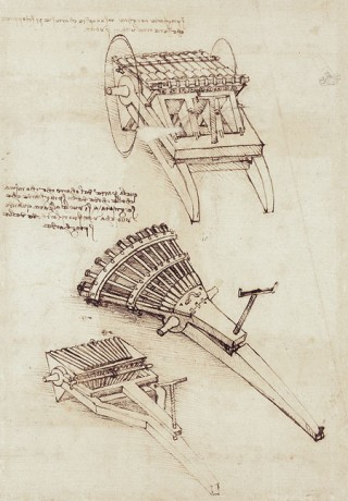 Sheet of Studies with Multi-barrelled Guns, c. 1482 (?)