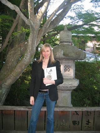 Living in Japan Editor Angelika Taschen in the garden of Yoshida Sanso