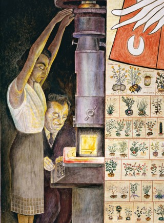 The History of Medicine in Mexico: The People&rsquo;s Demand for Better Health (detail).<br /> Hospital de la Raza, Mexico City.