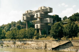 <font size="1">Inspired by the finest Suprematist utopias, the Georgian Ministry of Highways with its reduced anchorage by achitect George Chakhava. Tbilisi, Georgia &ndash; 1974. <br /> Photo &copy; Fr&eacute;d&eacute;ric Chaubin</font>
