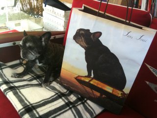 <font size="1">Souci and her bag<br /> Photo by Marco Zivny</font>