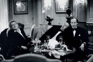 Helmut Newton, Benedikt Taschen and auctioneer Simon de Pury, Berlin. Foto: June Newton, 2000
