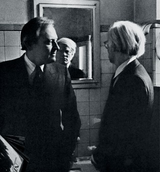 Reinhart Wolf interviewed by Andy Warhol. Photo: Henry Wolf