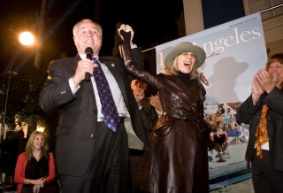 Los Angeles Council Member Tom LaBonge, and Actress Diane Keaton. <em>Photo by Martha Adams</em>